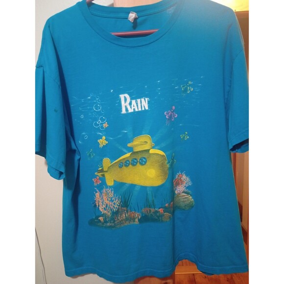 The Beatles Rain Yellow Submarine Shirt XL Cygnus Tag Y2K - Picture 6 of 7
